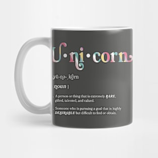 Unicorn Definition Exceptional Person Pastel Striped Mug